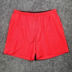 Lululemon Pool Shorts Mens XL Red Drawstring Athletic Gym Lightweight Quick Dry